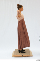  Photos Woman in Historical formal dress 2 brown dress formal historical clothing t poses whole body 0003.jpg